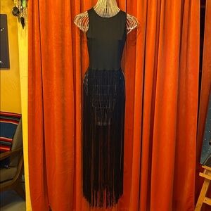 Elegant Black Fringe Top